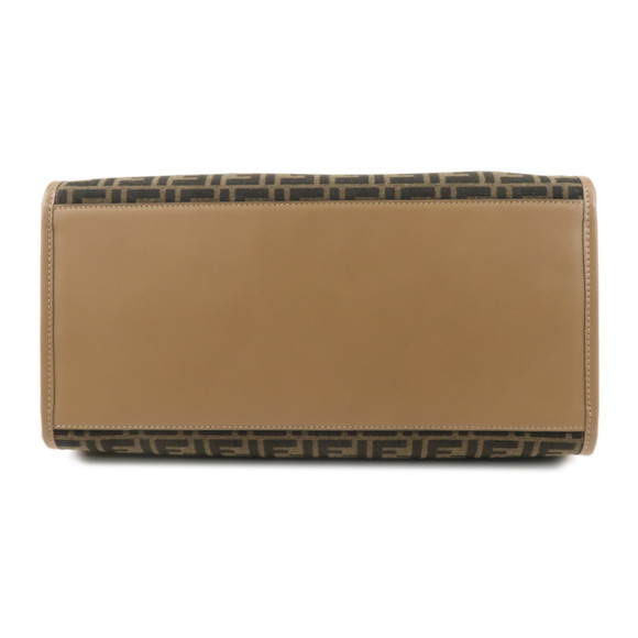 Fendi Zucca Canvas Leather Sunshine Tote Bag Large Khaki Beige - Picture 3 of 11